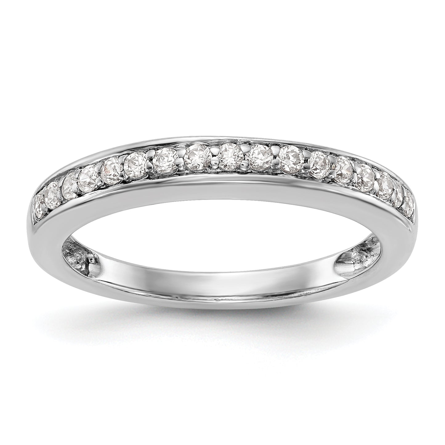 14k White Gold Diamond Wedding Band