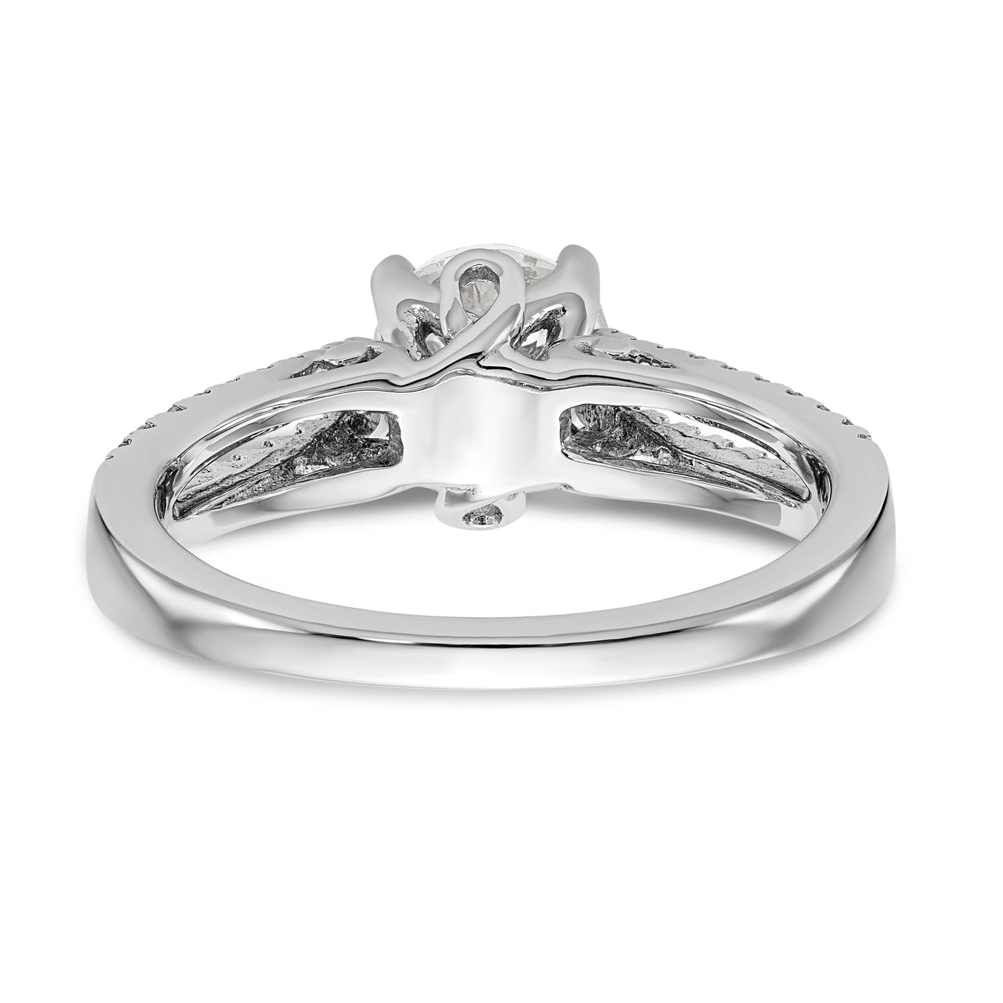 14K White Gold Simulated Diamond Engagement Ring