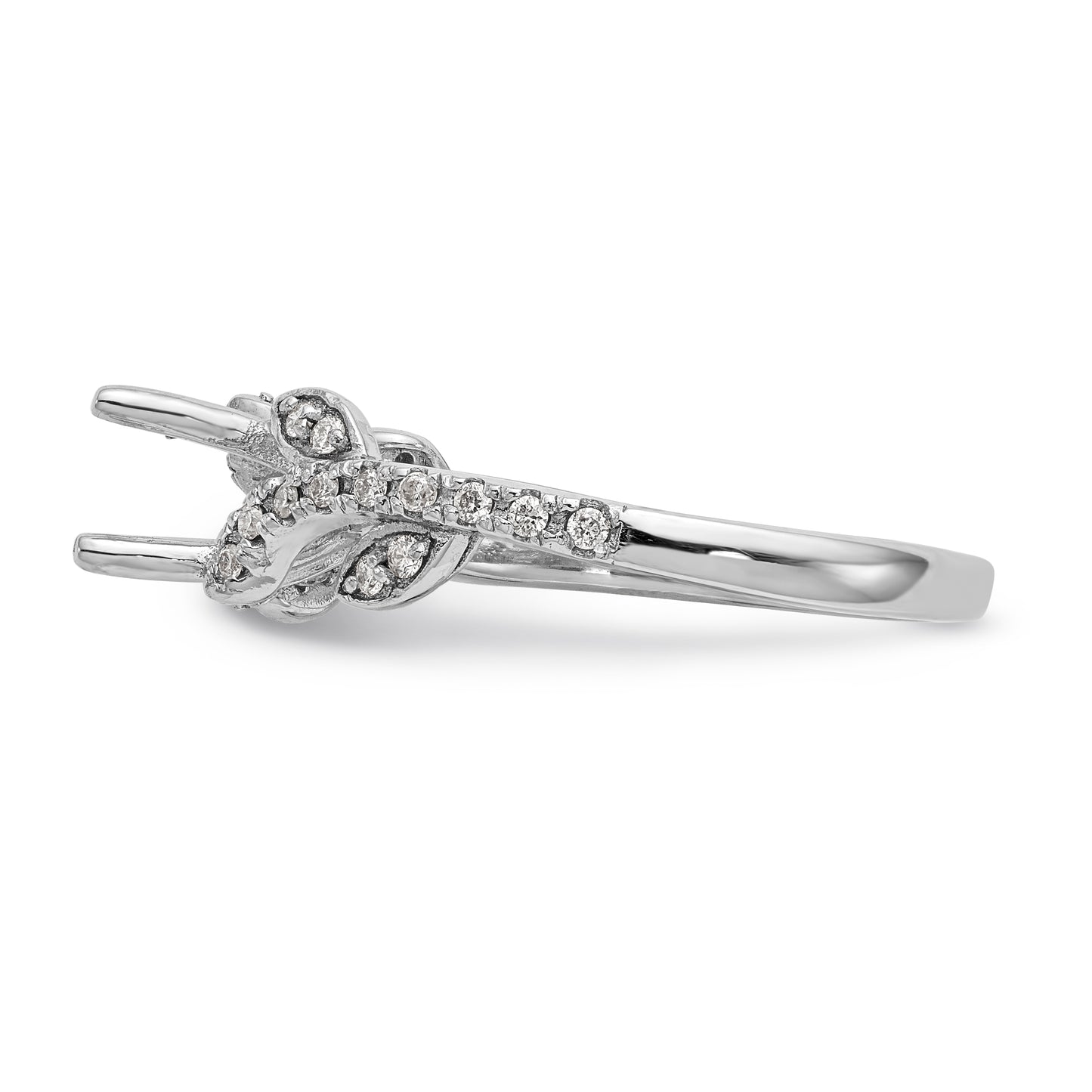 14K White Gold Simulated Diamond Engagement Ring