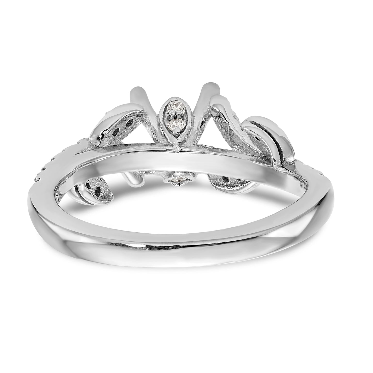 14K White Gold Simulated Diamond Engagement Ring