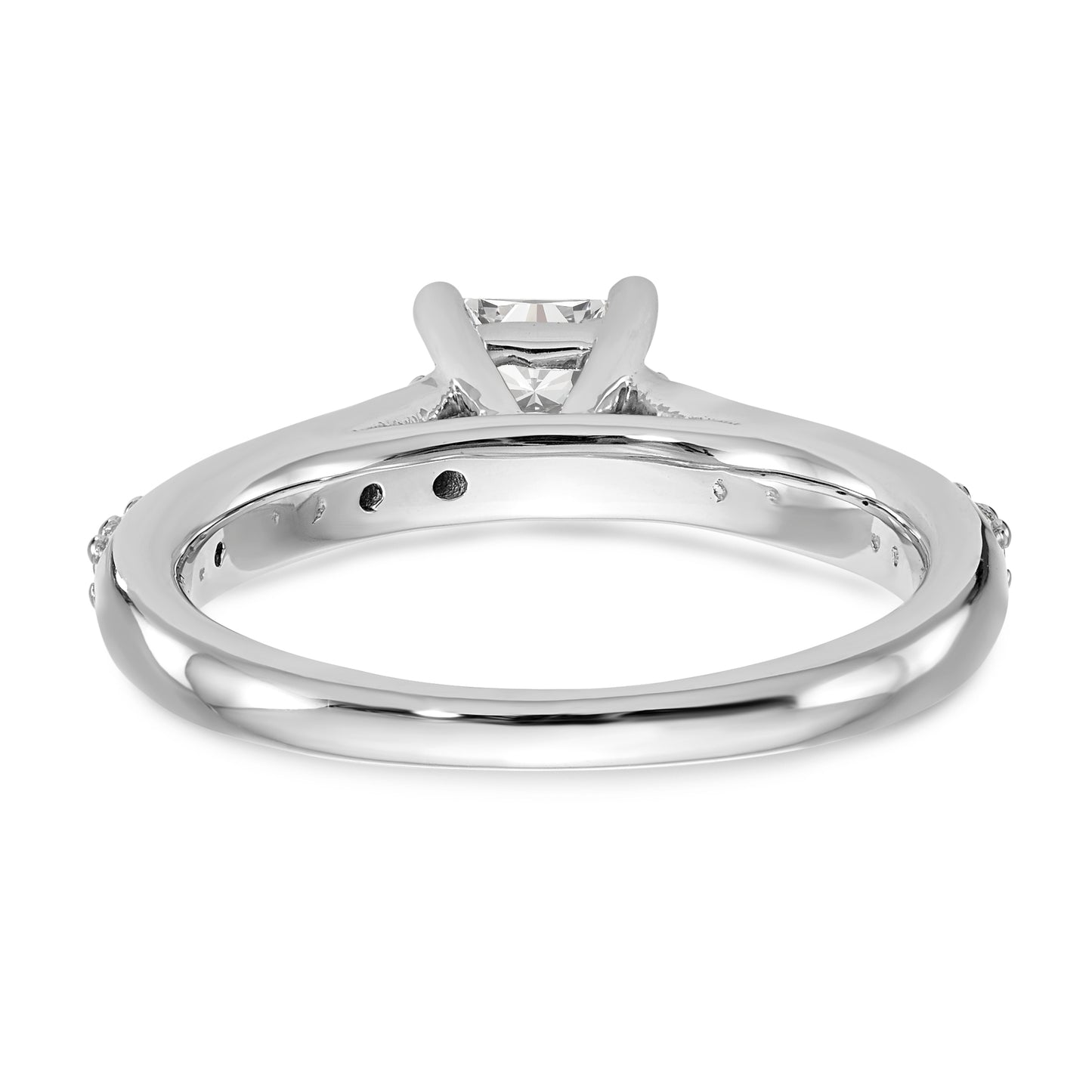 14K White Gold Simulated Diamond Engagement Ring