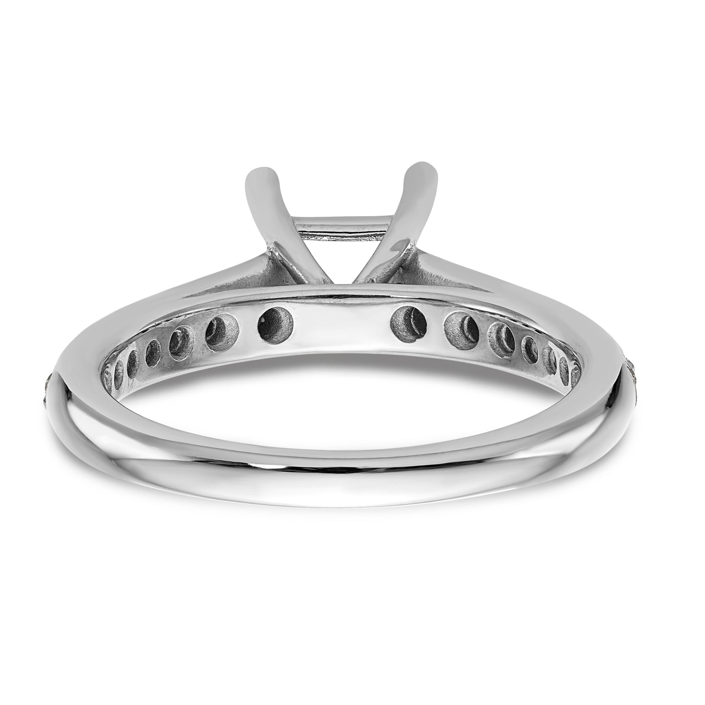 14K White Gold Simulated Diamond Engagement Ring