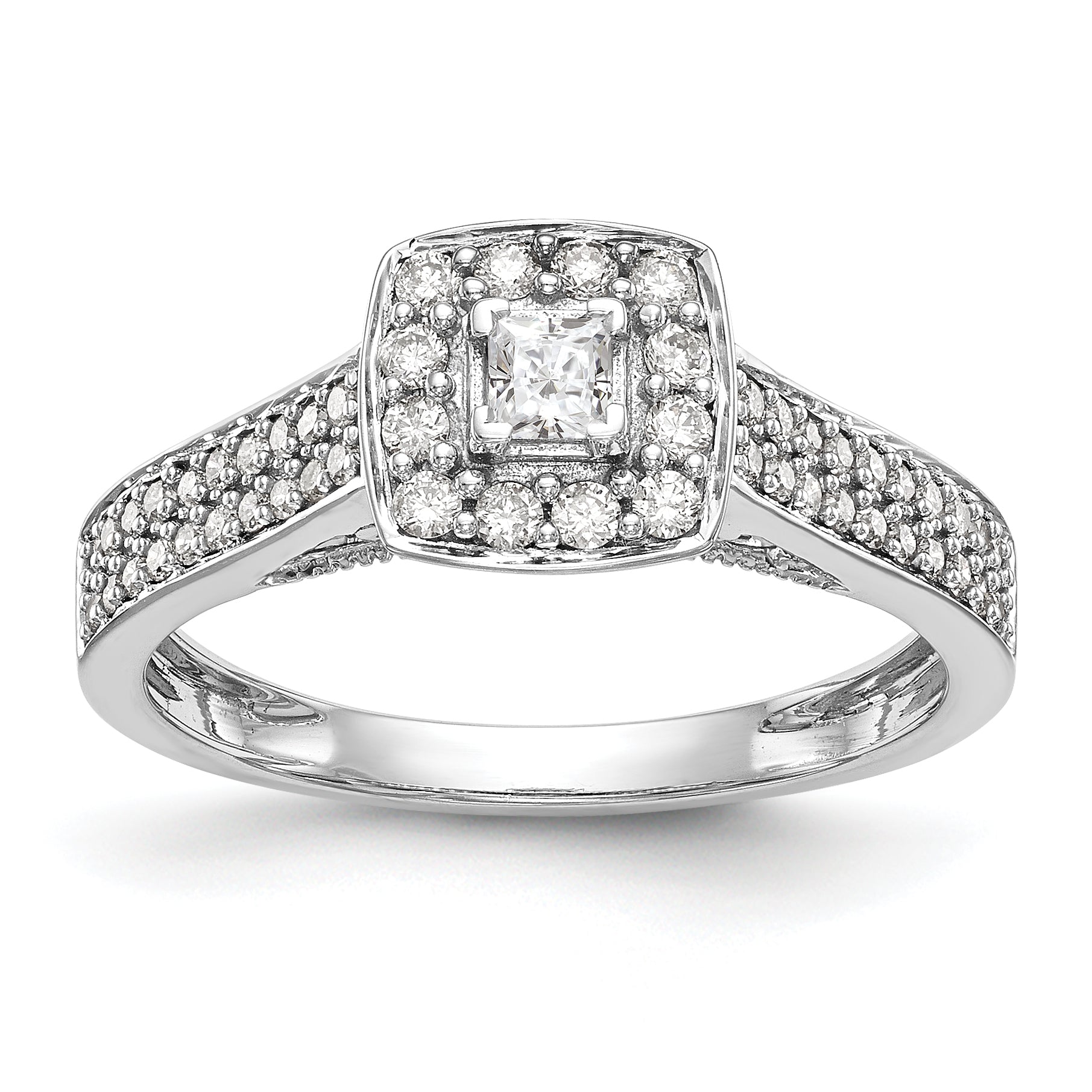 14K White Gold Complete Diamond Promise / Engagement Ring 14K White Gold Complete Diamond Promise / Engagement Ring