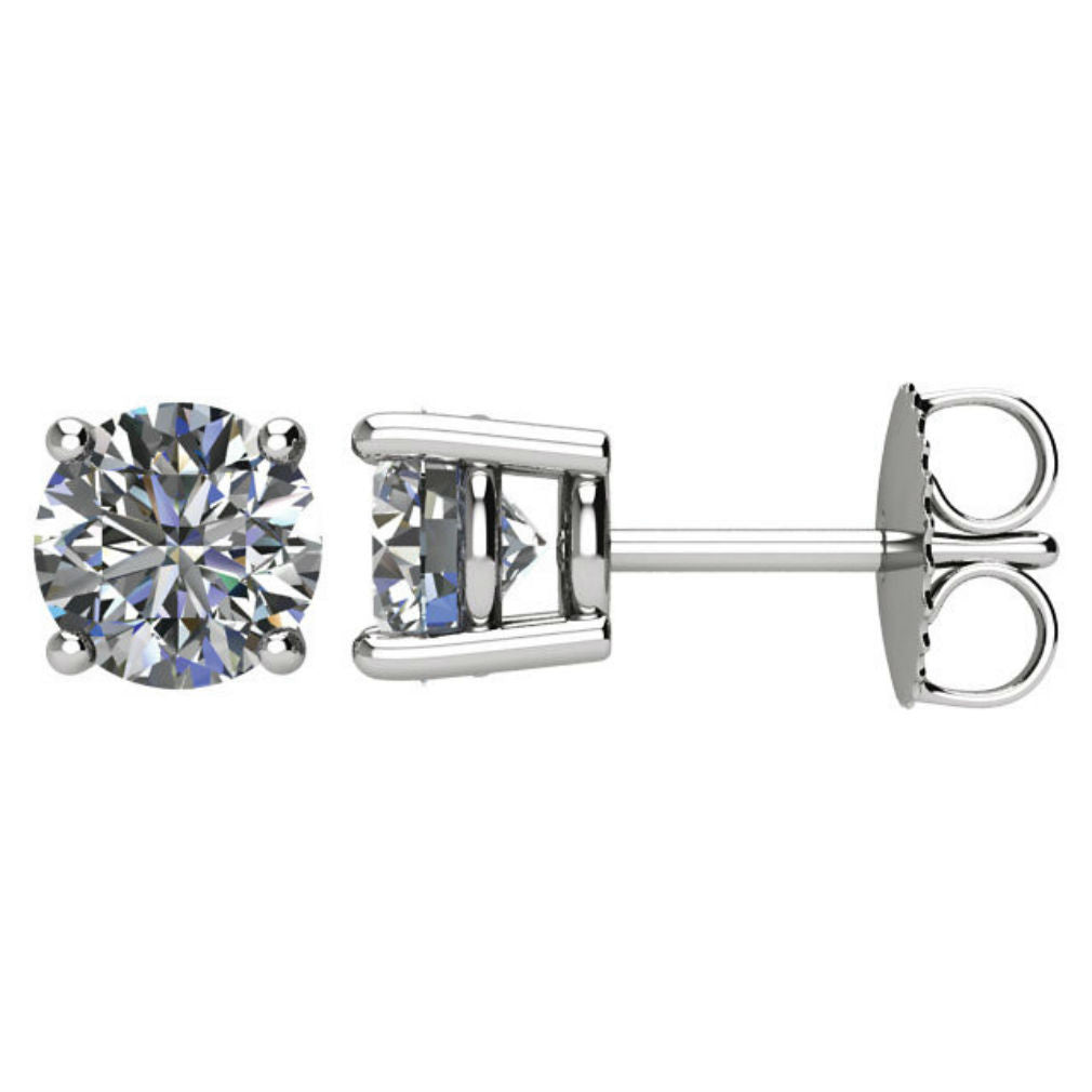 Certified 1.50 CTW Diamond Earrings in 14kt White Gold