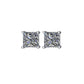 Certified 1.0 CTW Princess-Cut Diamond Stud Earrings in 14k White Gold