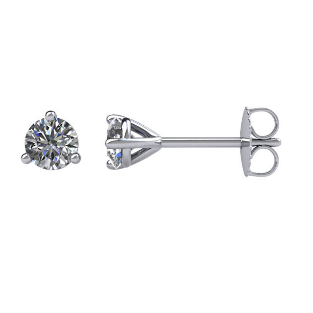 1/3 CTW Diamond Friction Post Stud Earrings