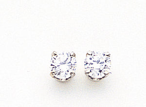 14k White Gold AAA Quality Complete Diamond Stud Earring