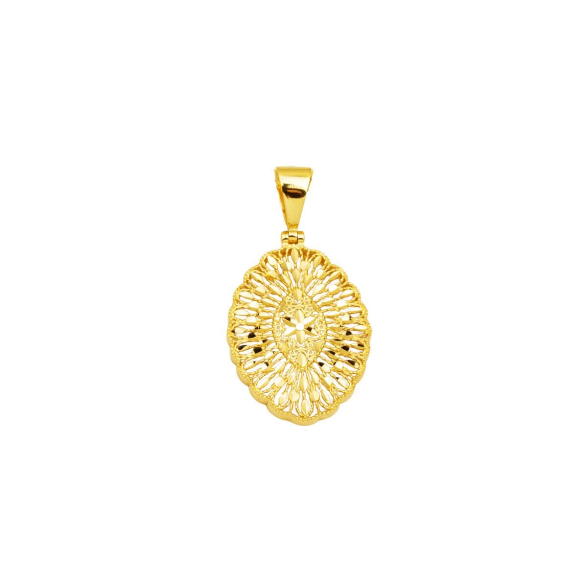 14K Yellow Gold Flower of Life Pendant