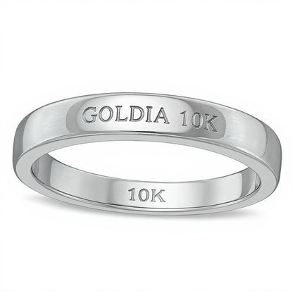 0.05 CT. TW Diamond Five Stone Wedding Band in 10K White Gold