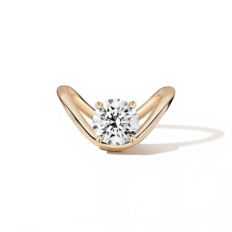 Zales x SHAHLA 3.0 CT. Lab-Grown Diamond Solitaire Dip Engagement Ring in 18K Gold (F/VS2)
