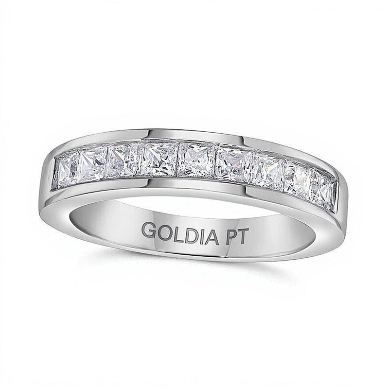 1.0 CT. TW Princess-Cut Diamond Nine Stone Wedding Band in Platinum (I/SI2)