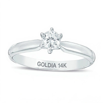 0.25 CT. Diamond Solitaire Engagement Ring in 14K White Gold (I/I2)