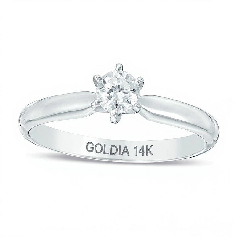 0.25 CT. Diamond Solitaire Engagement Ring in 14K White Gold (I/I2)