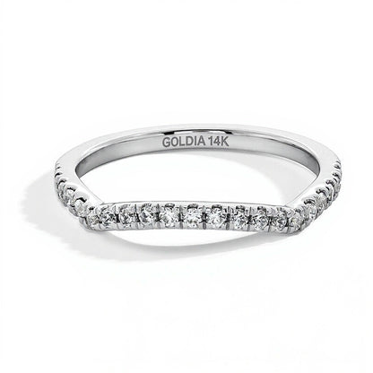 0.25 CT. TW Lab-Grown Diamond Contour Band in 14K White Gold (F/SI2)