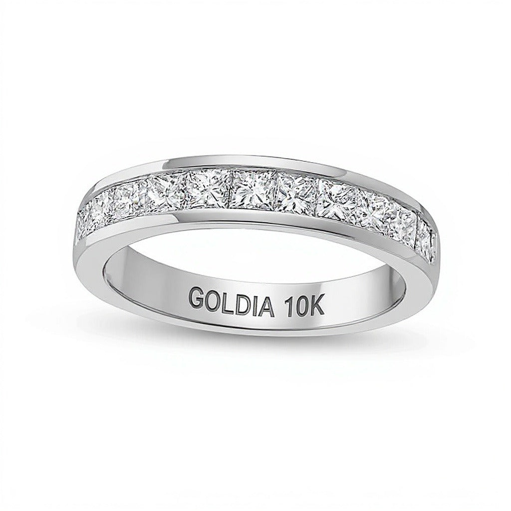 1.0 CT. TW Princess-Cut Diamond Eleven Stone Anniversary Band in 10K White Gold