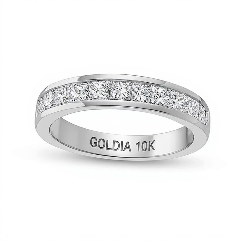 1.0 CT. TW Princess-Cut Diamond Eleven Stone Anniversary Band in 10K White Gold