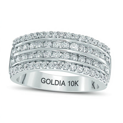 1.0 CT. TW Diamond Four Row Anniversary Band in 10K White Gold