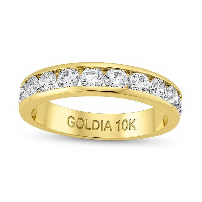 1.25 CT. TW Diamond Channel Eleven Stone Band in 10K Gold (I/I2)