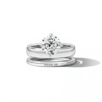 Zales x SHAHLA 2.0 CT. Lab-Grown Diamond Solitaire Double Donut Engagement Ring in 14K White Gold (F/VS2)
