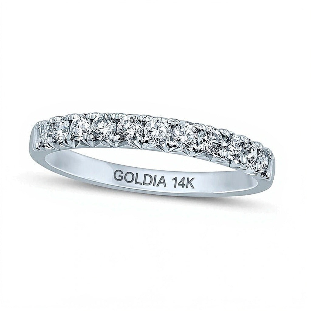 0.5 CT. TW Diamond Eleven Stone Anniversary Band in 14K White Gold
