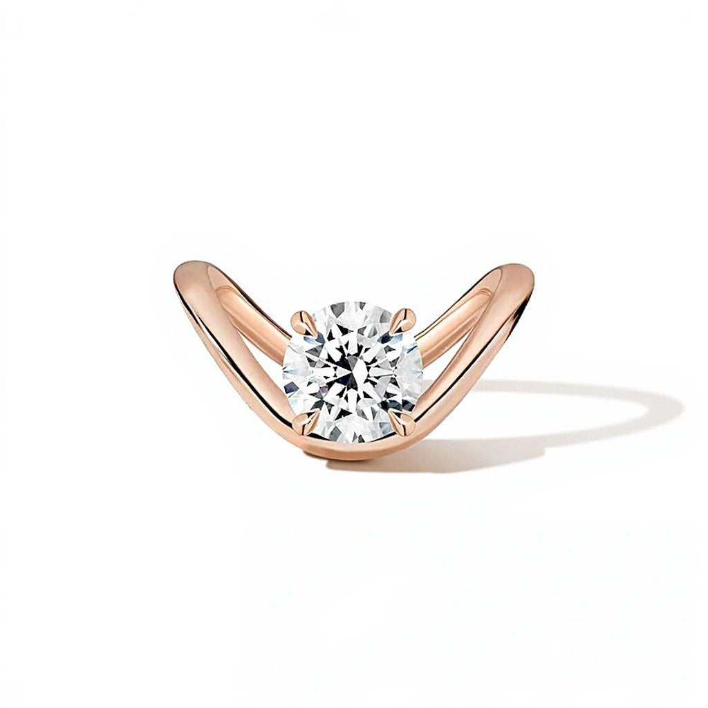 Zales x SHAHLA 3.0 CT. Lab-Grown Diamond Solitaire Dip Engagement Ring in 14K Rose Gold (F/VS2)