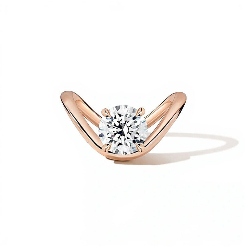 Zales x SHAHLA 3.0 CT. Lab-Grown Diamond Solitaire Dip Engagement Ring in 14K Rose Gold (F/VS2)