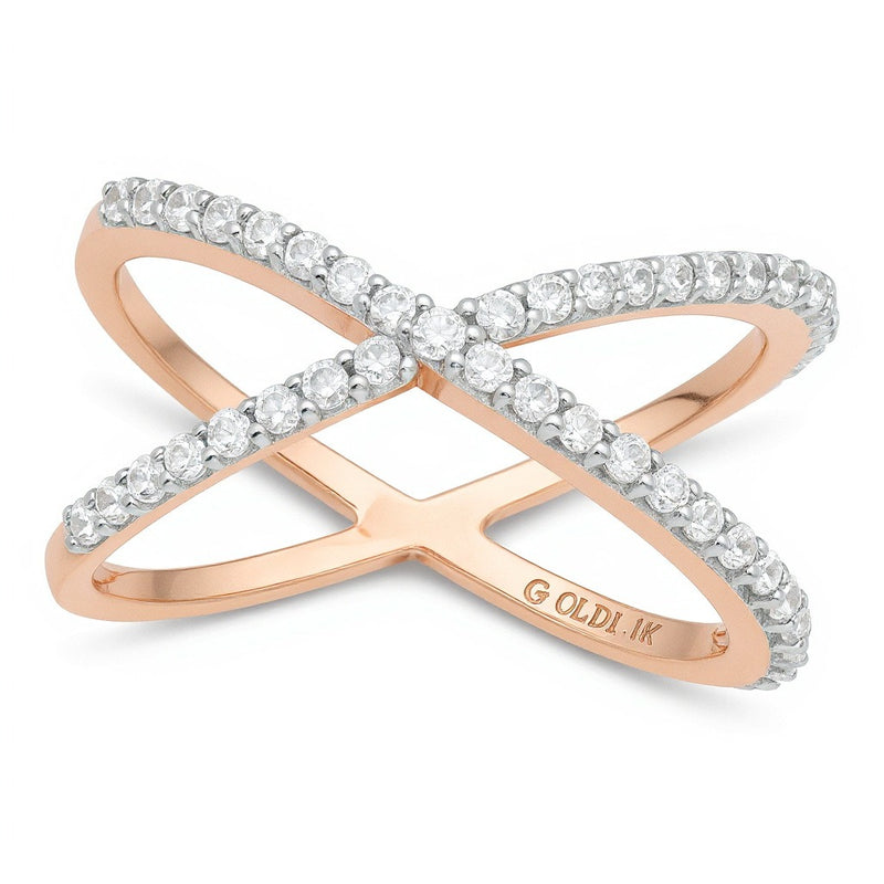 0.38 CT. TW Diamond Orbit Ring in 10K Rose Gold