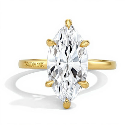 4.0 CT. TW Lab-Grown Diamond Marquise-Cut Solitaire Engagement Ring in 14K Gold (F/VS2)