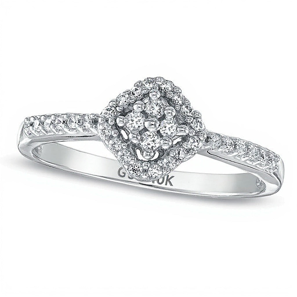 0.2 CT. TW Multi-Diamond Ring in 10K White Gold