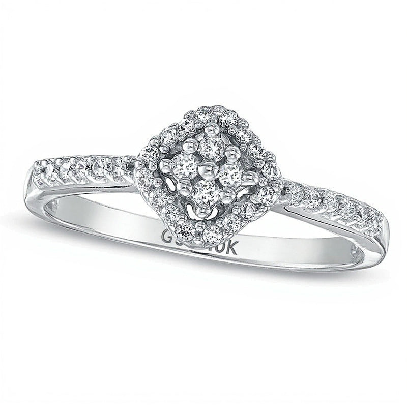 0.2 CT. TW Multi-Diamond Ring in 10K White Gold