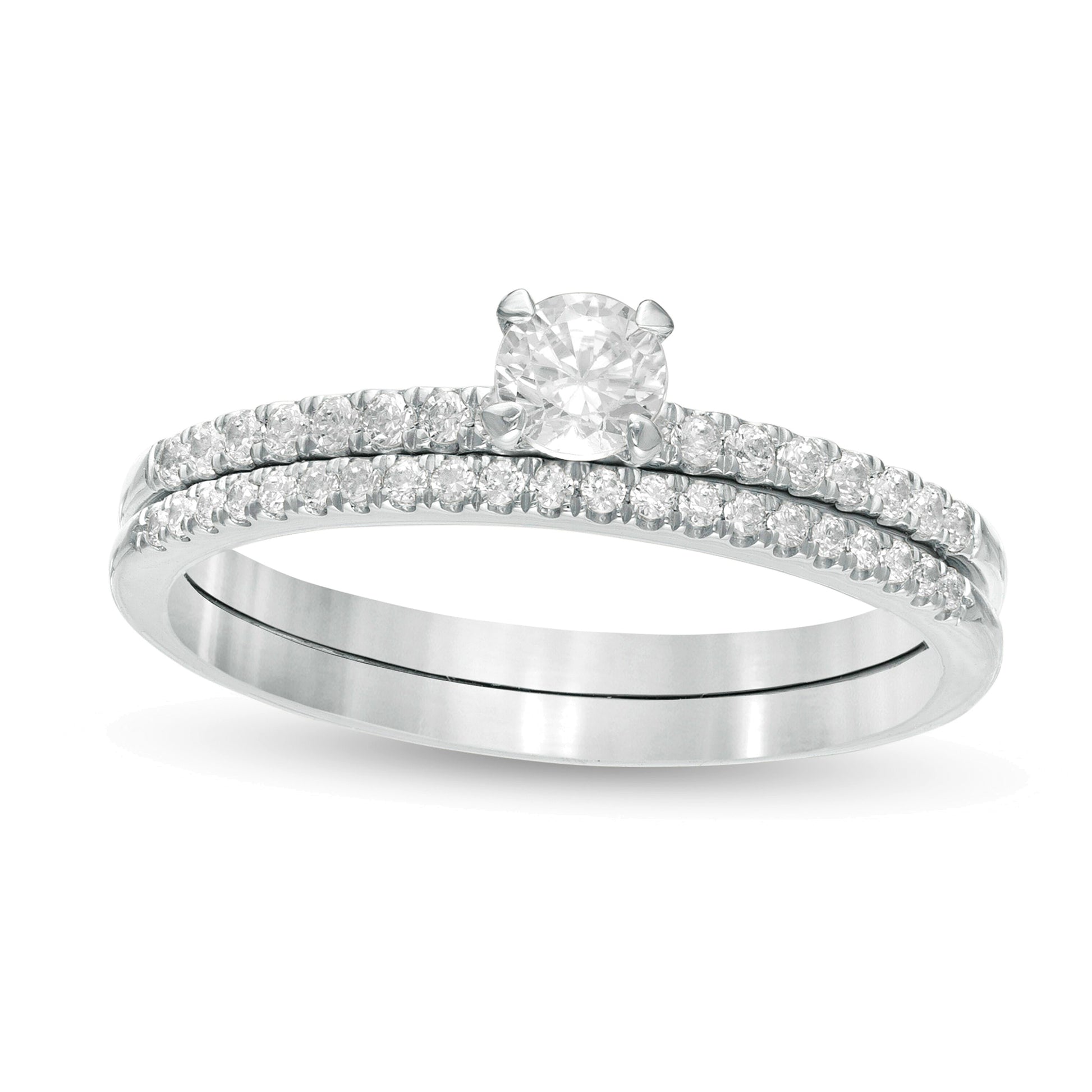 0.5 CT. TW Diamond Bridal Set in 10K White Gold