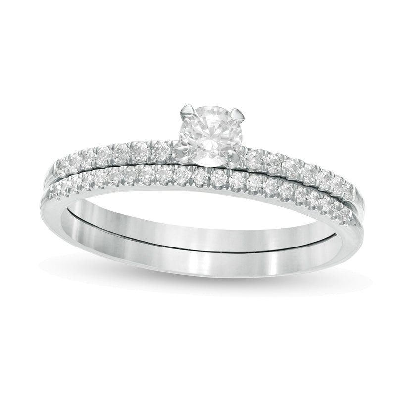 0.5 CT. TW Diamond Bridal Set in 10K White Gold