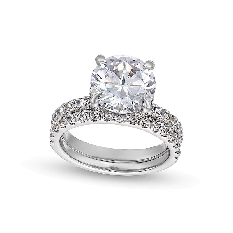 5.25 CT. TW Lab-Grown Diamond Bridal Set in 14K White Gold (I/SI2)