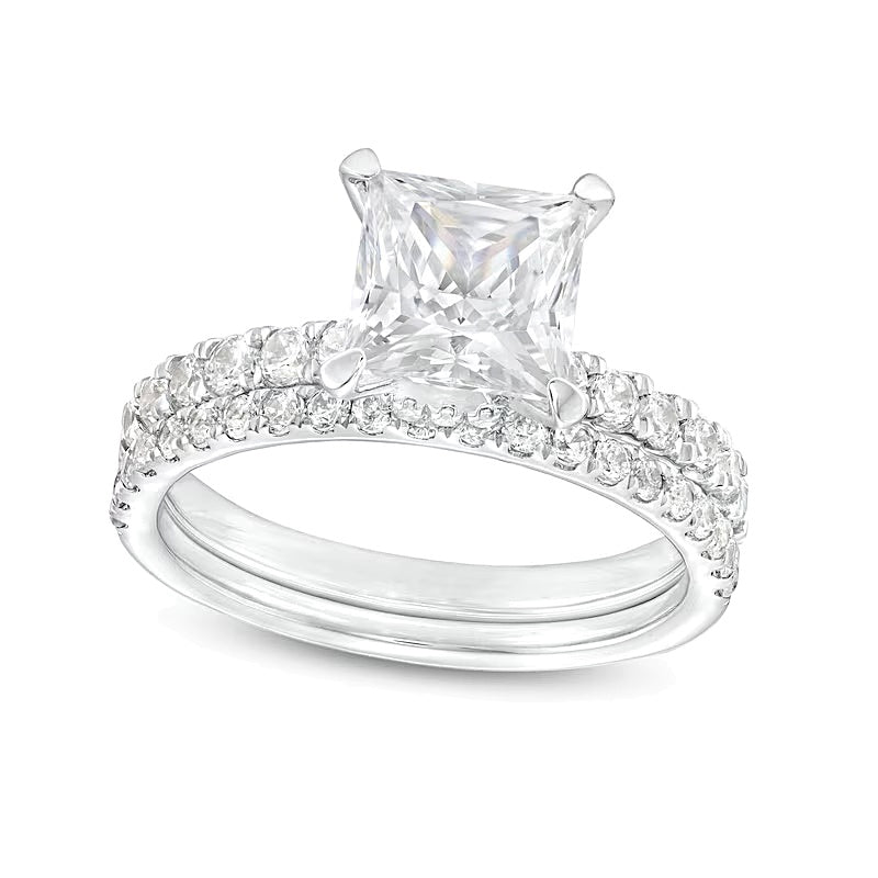 2.88 CT. TW Princess-Cut Lab-Grown Diamond Bridal Set in 14K White Gold (I/SI2)