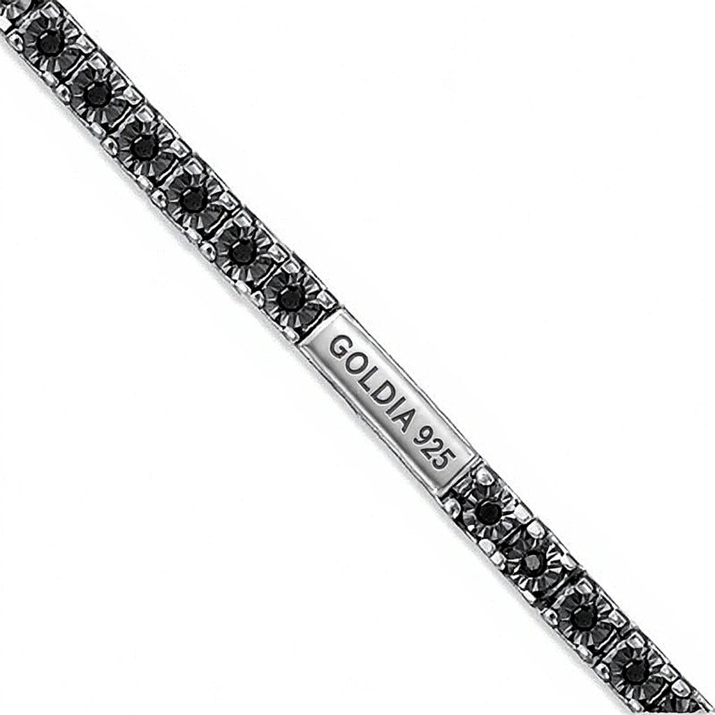 0.5 CT. TW Black Diamond Tennis Bracelet in Sterling Silver