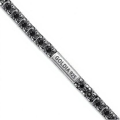 0.5 CT. TW Black Diamond Tennis Bracelet in Sterling Silver