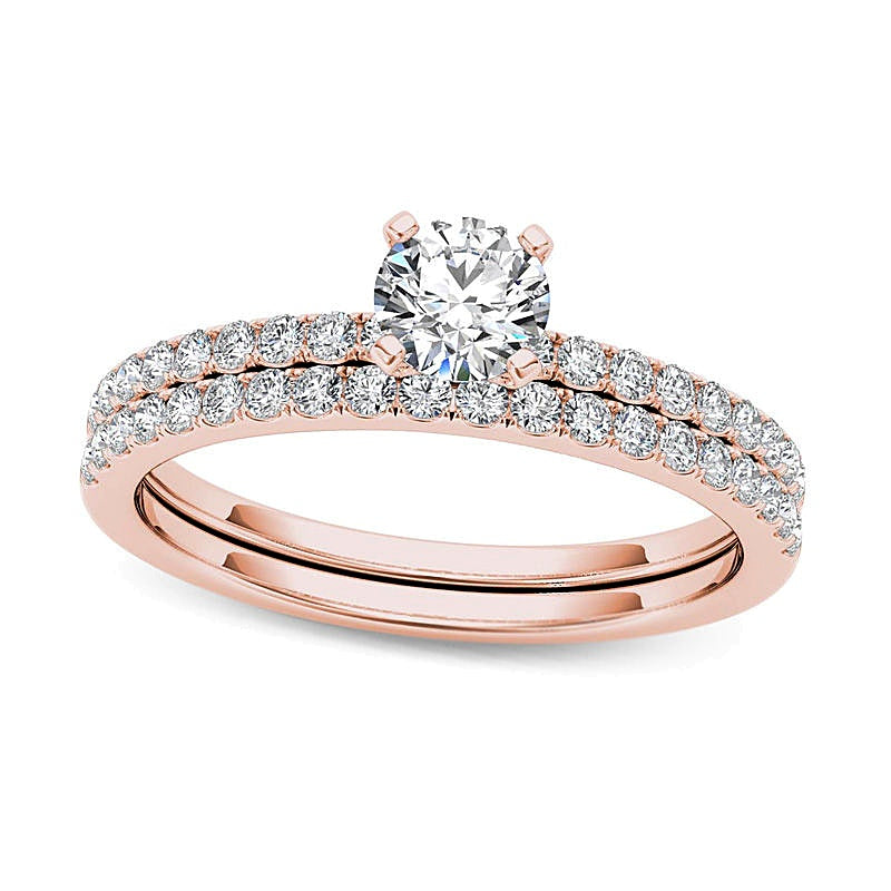 0.75 CT. TW Diamond Bridal Set in 14K Rose Gold