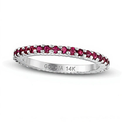 Ruby Eternity Band in 14K White Gold