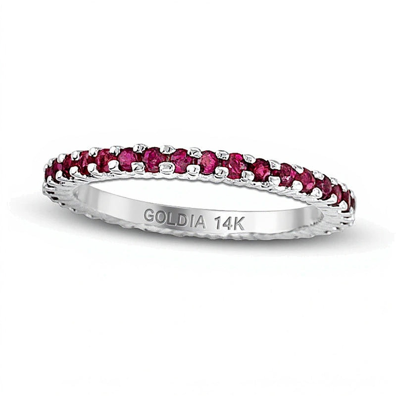 Ruby Eternity Band in 14K White Gold