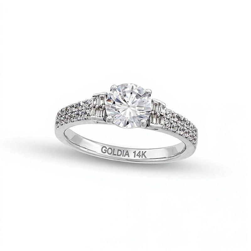 1.2 CT. TW Multi-Diamond Engagement Ring in 14K White Gold