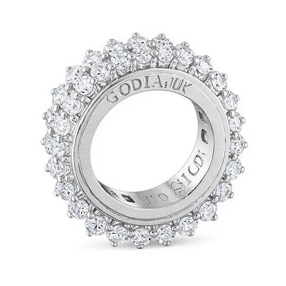 2.5 CT. TW Cushion Multi-Diamond Shadow Frame Ring in 10K White Gold