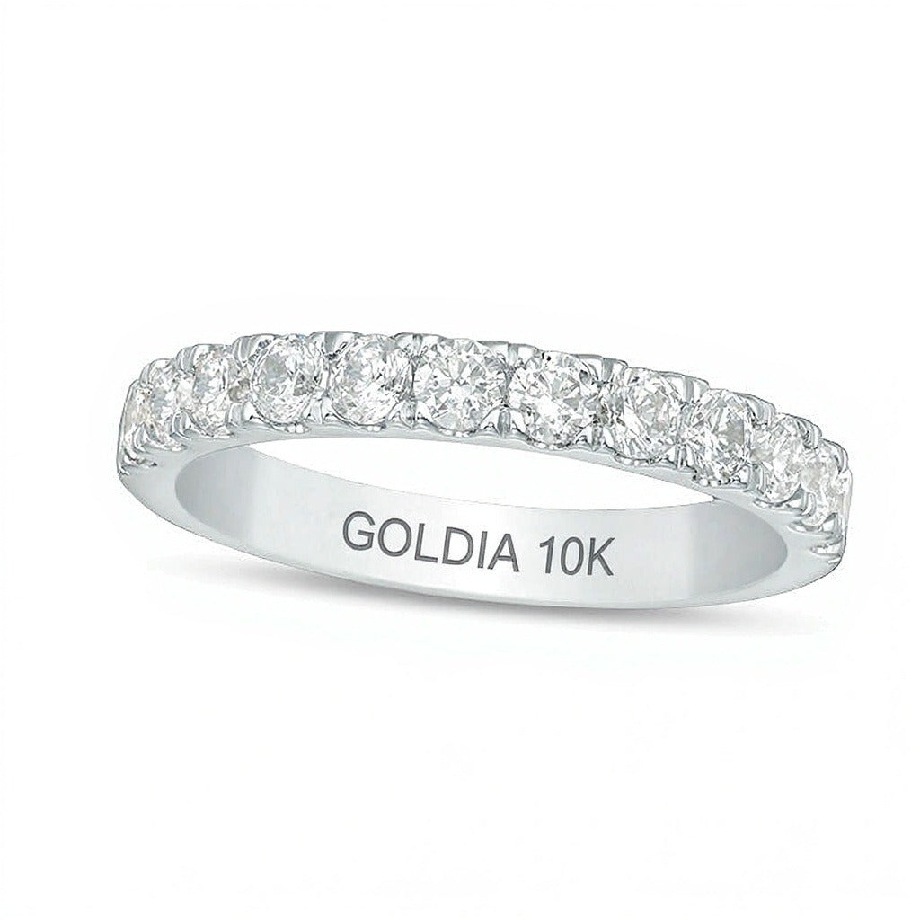 0.88 CT. TW Diamond Wedding Band in 10K White Gold