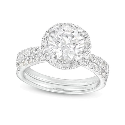 2.88 CT. TW Lab-Grown Diamond Frame Bridal Set in 14K White Gold (I/SI2)