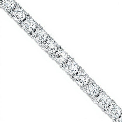 Lab-Created White Sapphire Tennis Bracelet in Sterling Silver - 7.5"