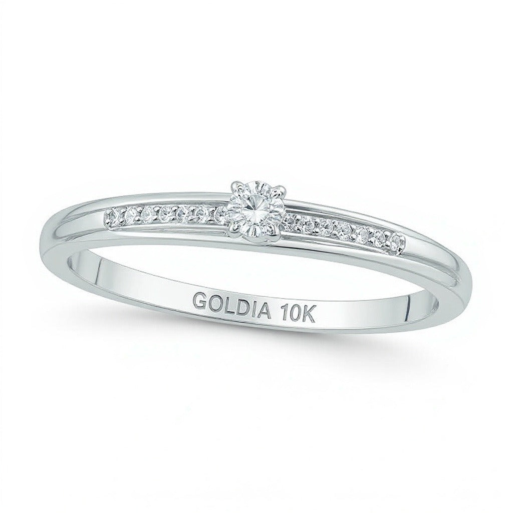 Diamond Accent Promise Ring in 10K White Gold