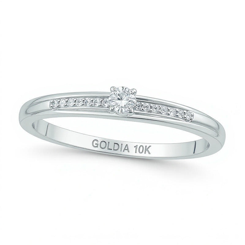 Diamond Accent Promise Ring in 10K White Gold