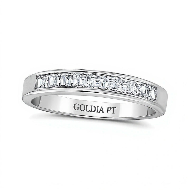 0.5 CT. TW Princess-Cut Diamond Nine Stone Wedding Band in Platinum (I/SI2)