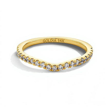 0.25 CT. TW Lab-Grown Diamond Contour Band in 14K Gold (F/SI2)