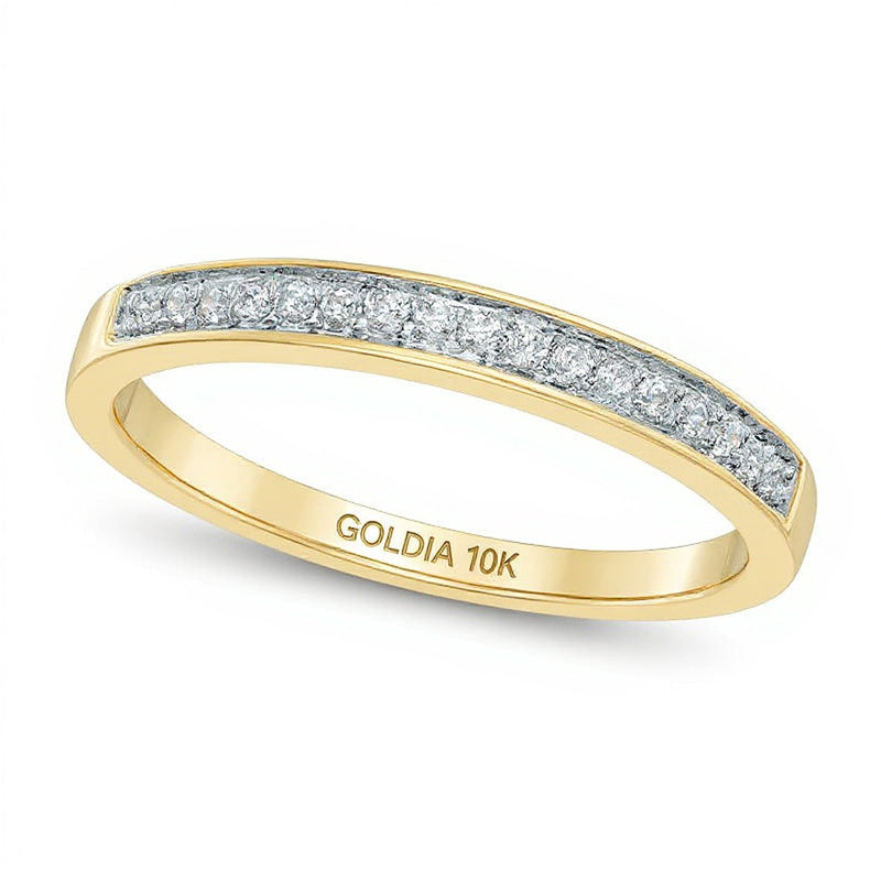 0.1 CT. TW Diamond Wedding Band in 10K Gold