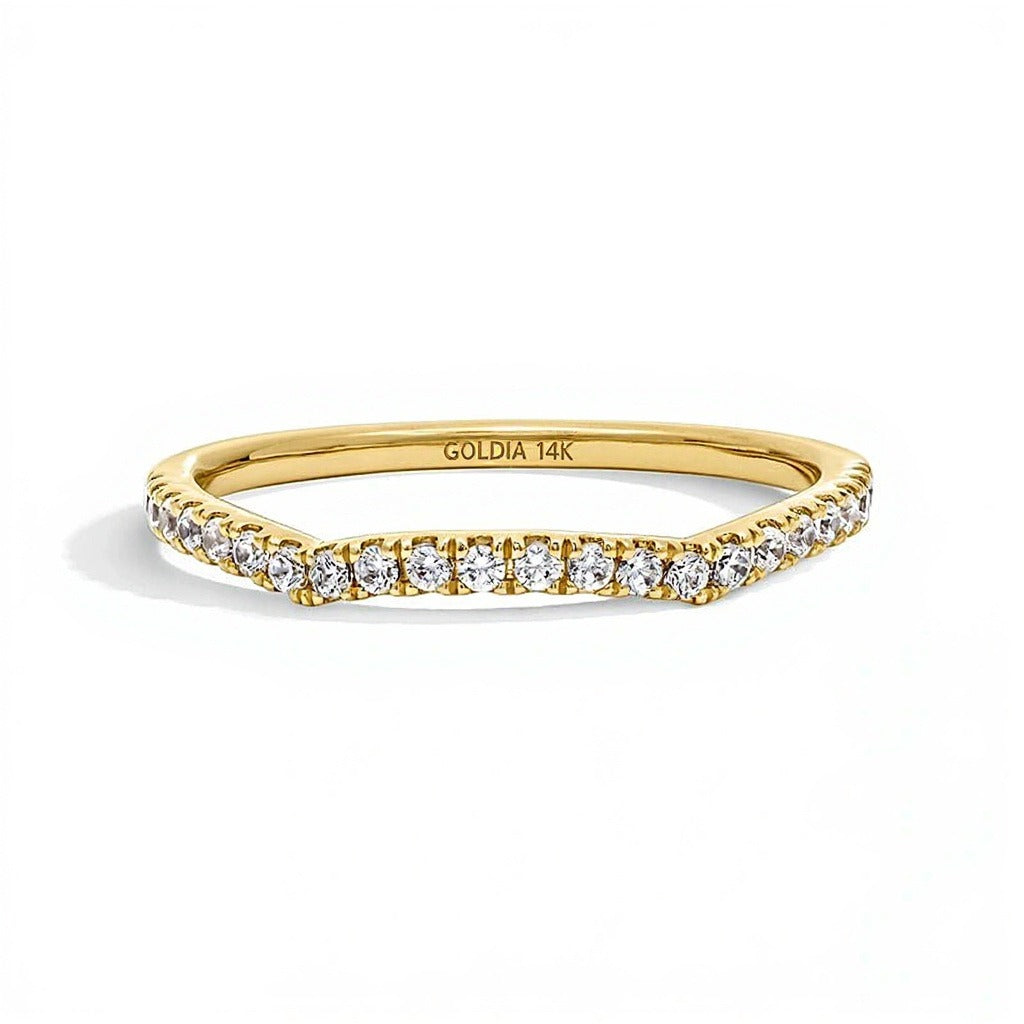 0.2 CT. TW Lab-Grown Diamond Contour Band in 14K Gold (F/SI2)